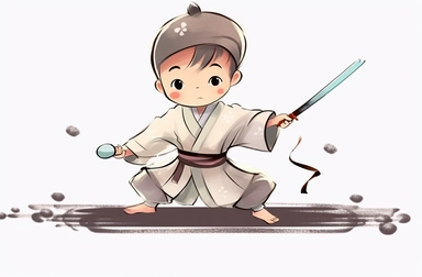 a young boy in traditional japanese clothing. illustration, young boy png clipart, in the style of zen calligraphy, charles schulz, handscroll, animated gifs, strip painting, classical balance, cartoon mis-en-scene