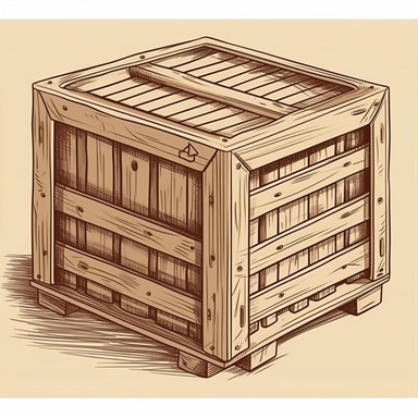 straight crate clipart vector illustration vector
