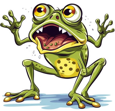 free green frog clipart 1 clipart green frog, in the style of spontaneous gestures, surreal cartoonish, animated exuberance, smilecore, freakshow, precisionist lines, colorful comic strips