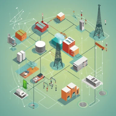 The Internet of Things and Energy Efficiency: The Benefits of Smart Grid, clipart, schematic