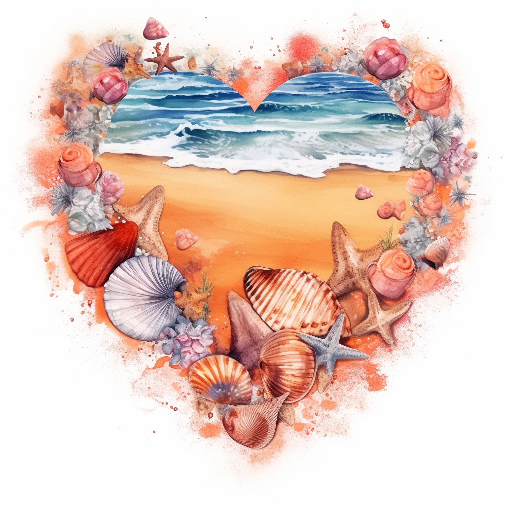 orange heart cliparts