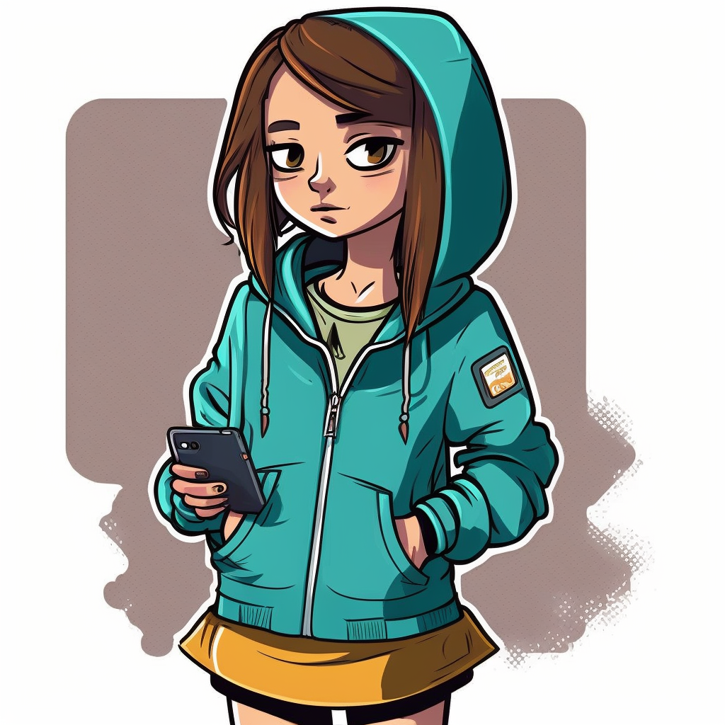 girl phone cliparts