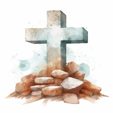 Midjourney Bot BOT — 12/05/2023 12:32 watercolor of a stone christian cross, high quality, detailed, realistic, digital illustration, white background, HDR, rtx on,textural richness, digital illustration, clipart