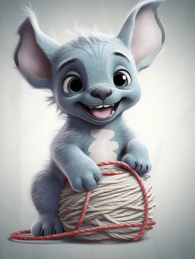 stitch ii cartoon clipart free download, in the style of kitty lange kielland, high detailed, greg olsen 8k resolution, light gray, 3d, photo realistic, hyper-realistic 8k