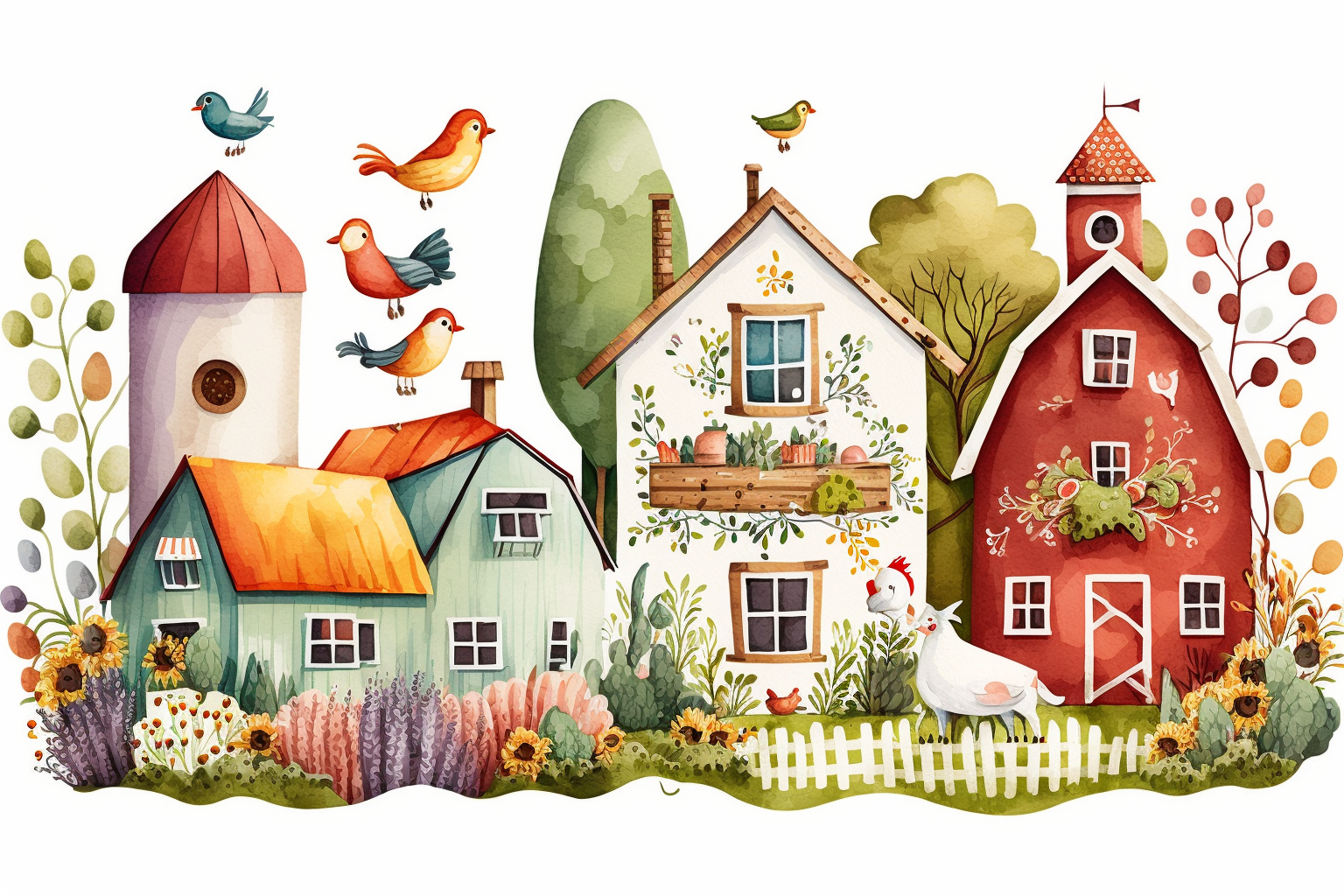 cute farm cliparts