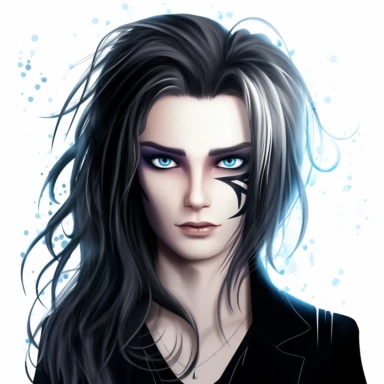 beautiful stunning handsome young man monster high characters doll style, long hairstyles, paint art style, clipart, white background, superrealistic, one of a kind