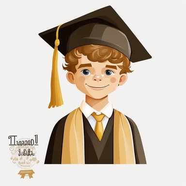 Gold Graduation Graduate Clipart College Boy High School Grad PNG Graduation College Grad Boy Illustration Student Graduation Day Print PNG
