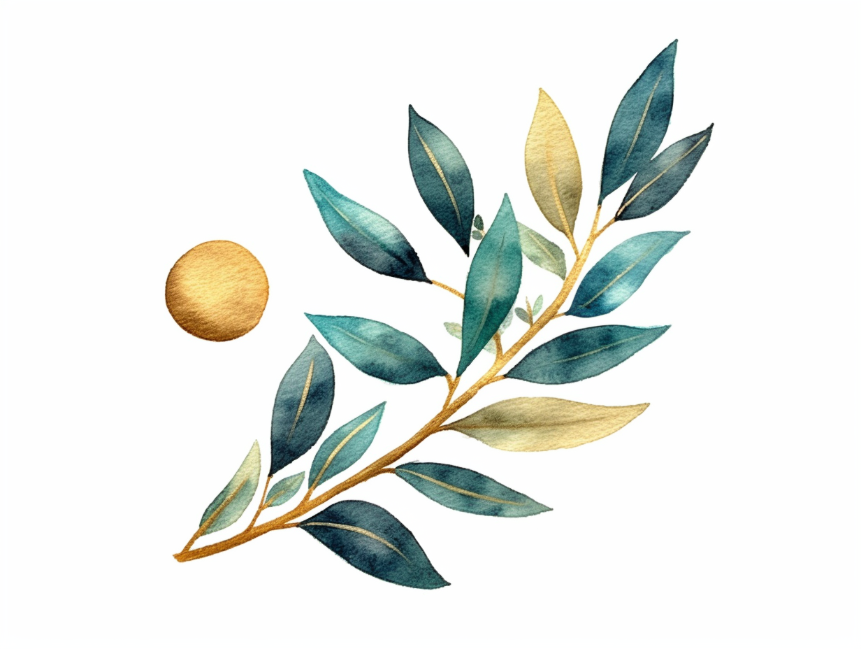 olive branch clipart