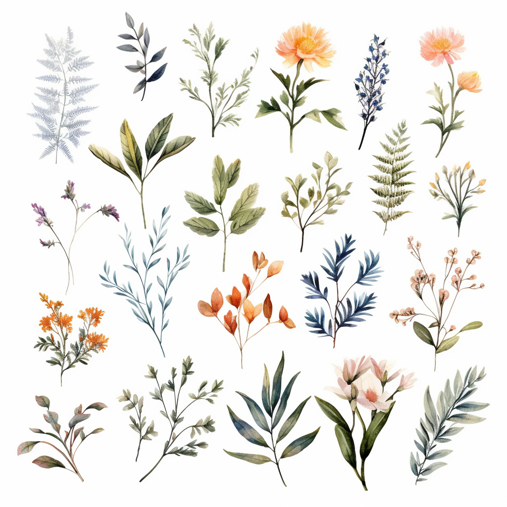 floral cliparts vintage