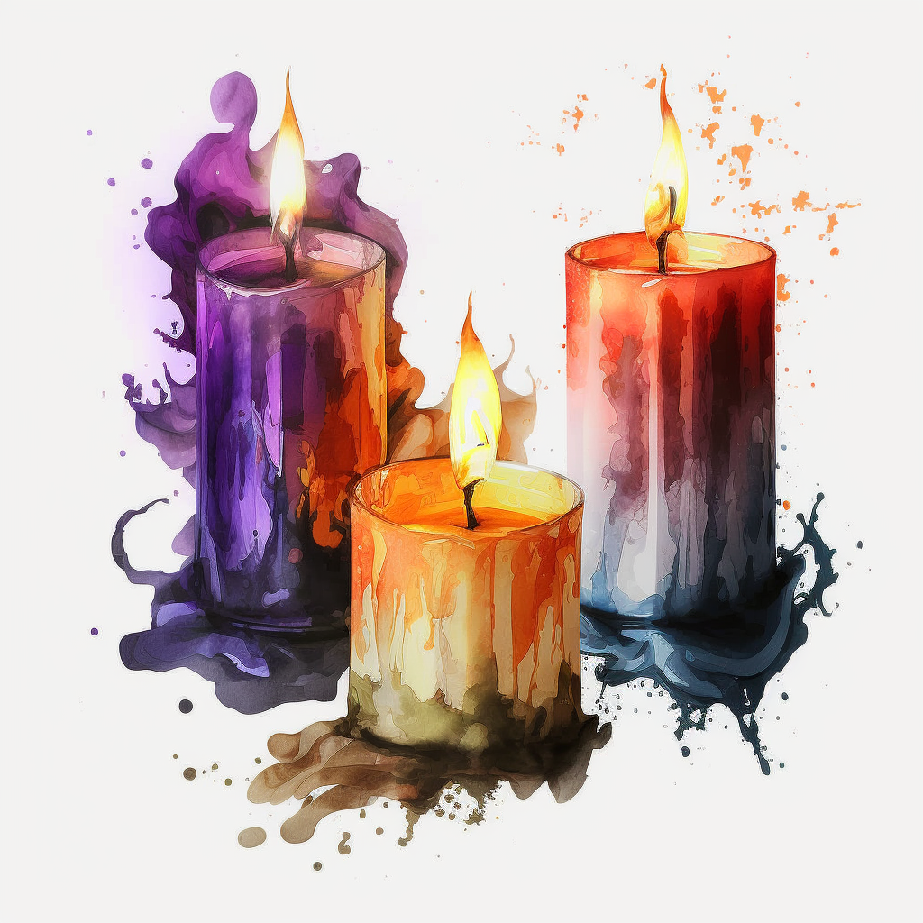 halloween candles cliparts
