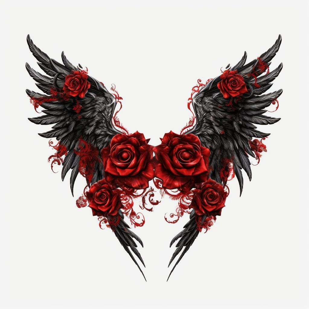 devil wings, devil wings clipart, black and red colors Feather wings ...