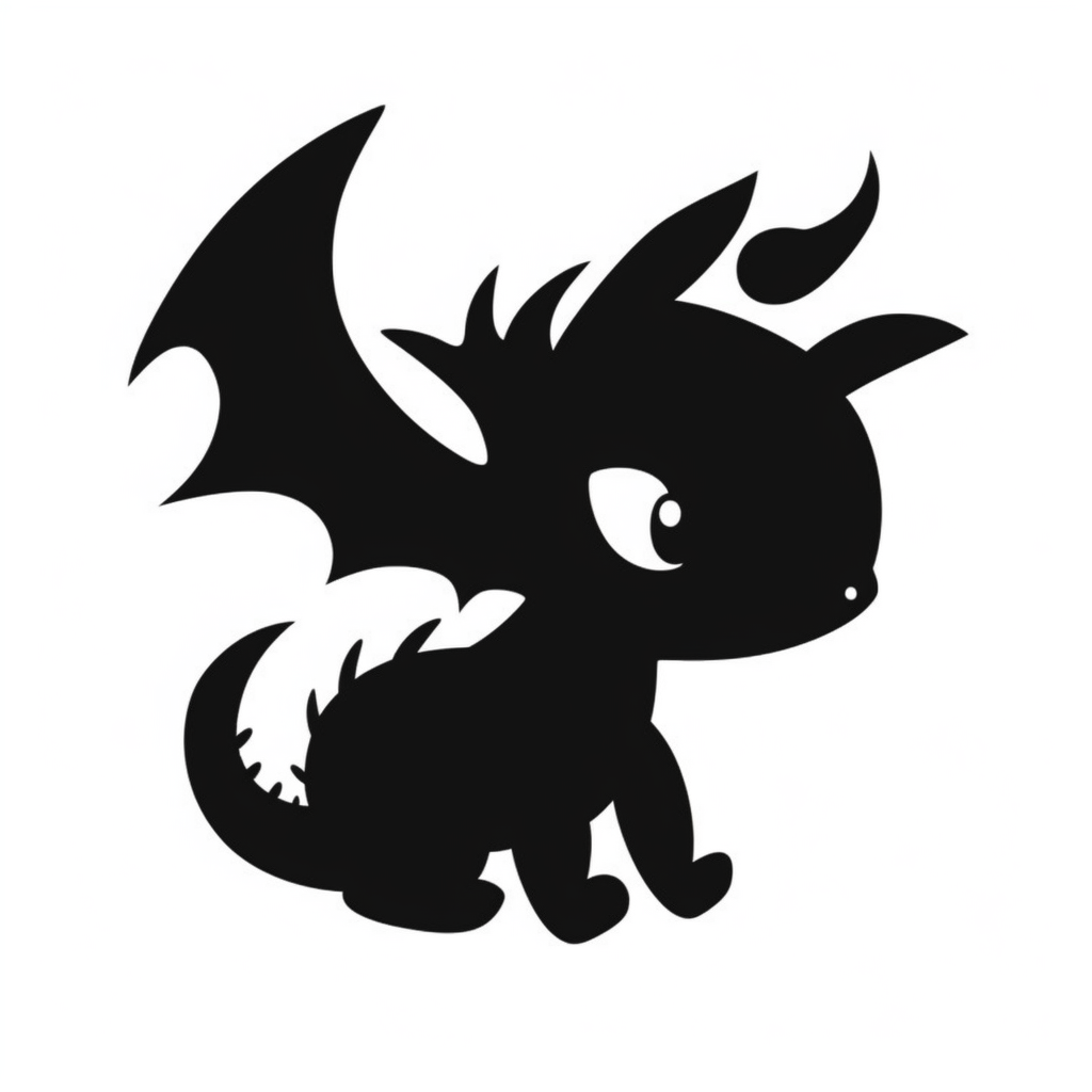 dragon silhouette cliparts