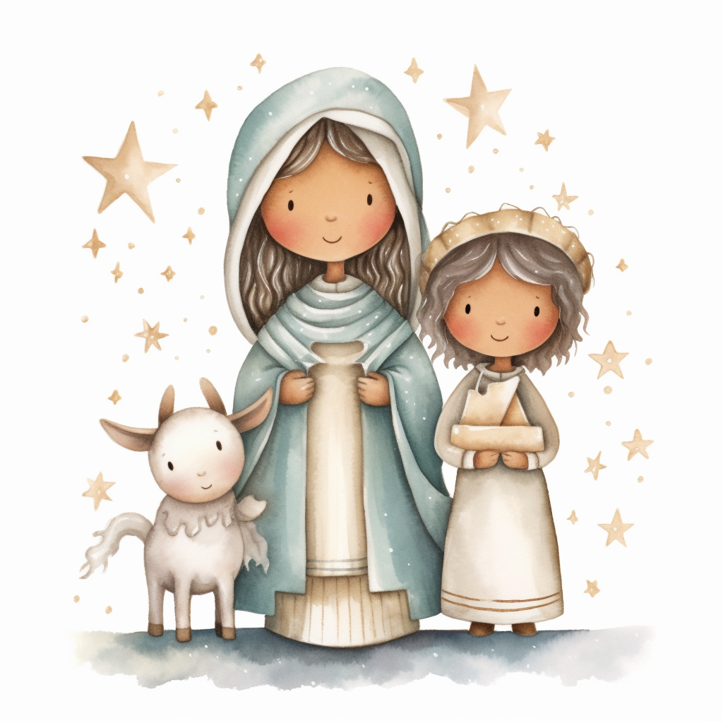 cute nativity cliparts