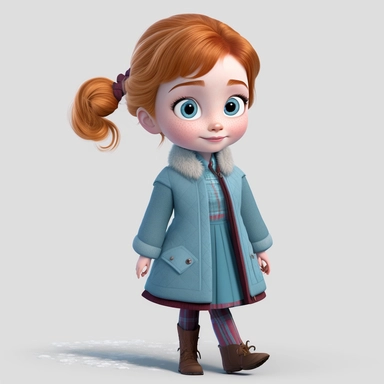Disney Style,frozen animation, Style frozen, frozen characters, full body front view, Pixar Style, disney style, full body, playing in snow, Frozen Clipart - eunan2