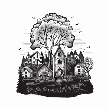hand drawn community, vector illustration, clip art, coloring book style, poor,