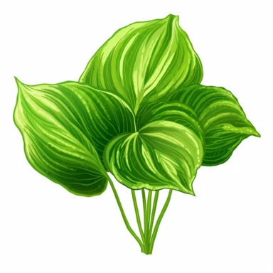 large leaf green plant, clip art