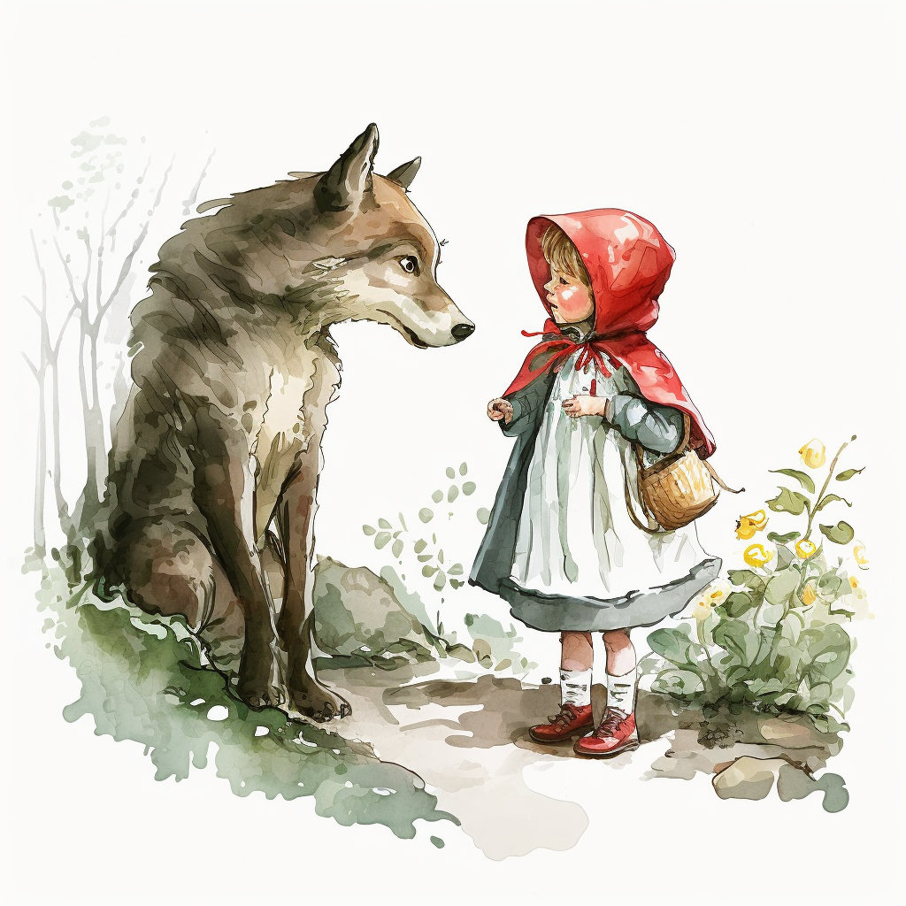 little red riding hood clipart