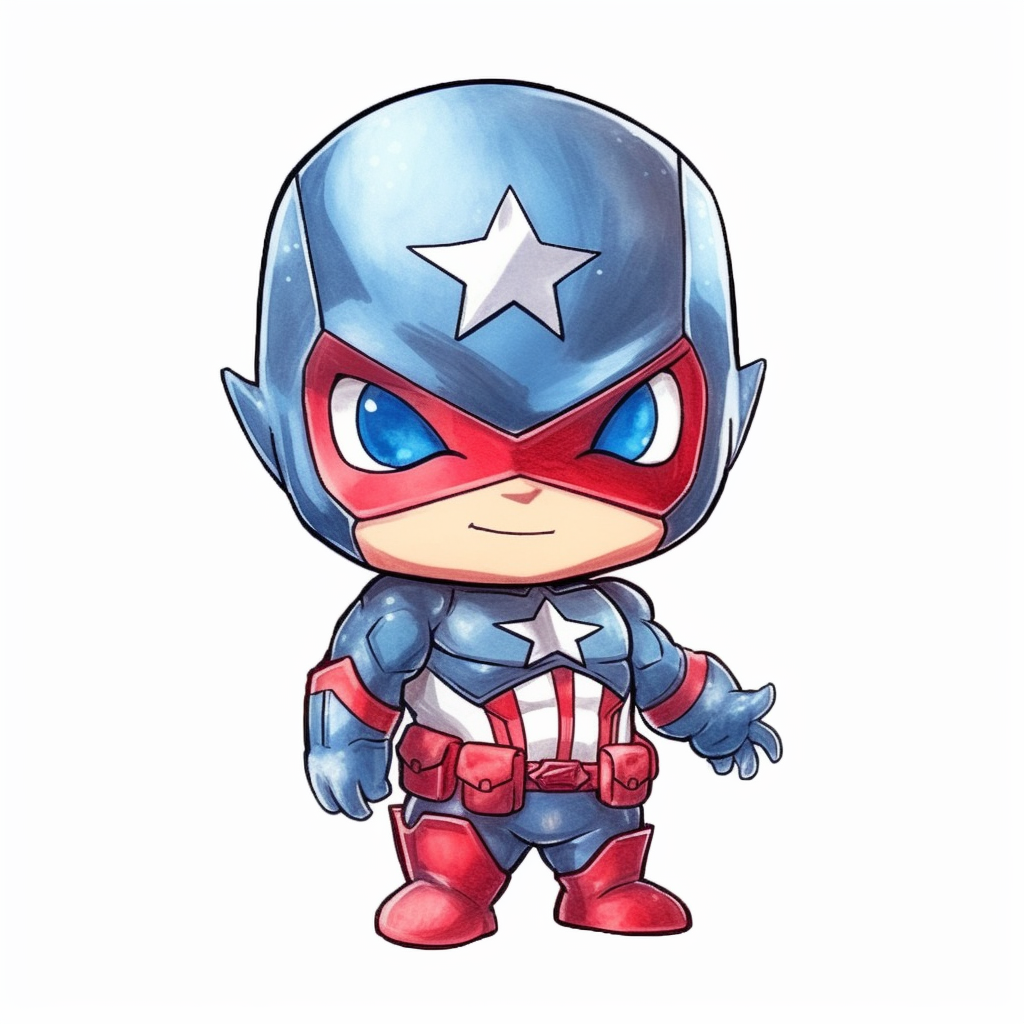 A super - cute Captain America , Perfect for nursery art and children's ...