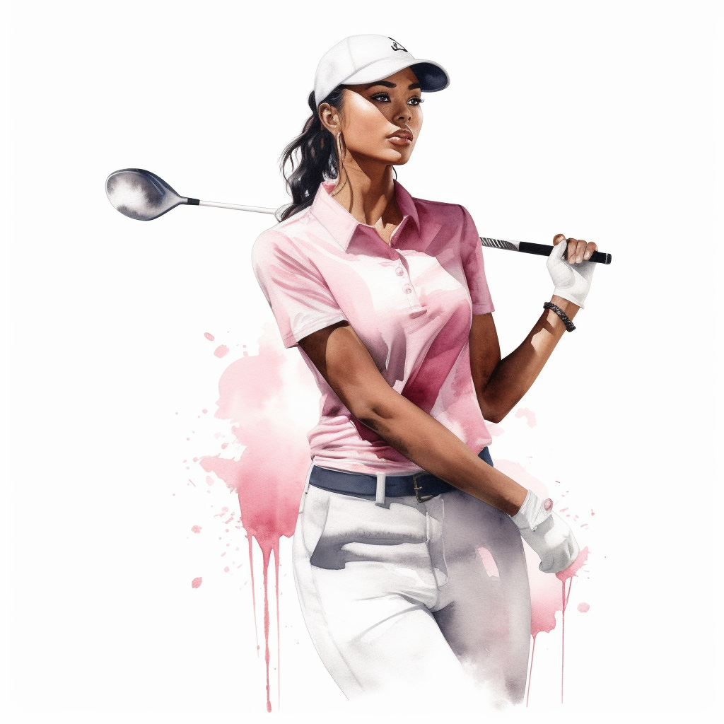 female golfer cliparts