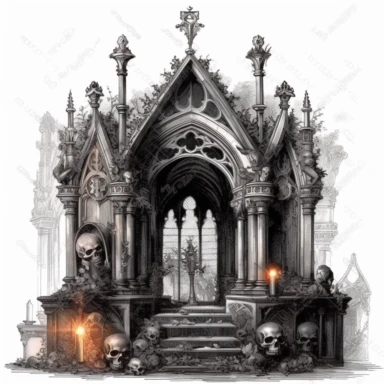 gothic prayer place clipart