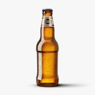 realistic ultra detailed beer bottle clipart 8K