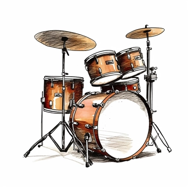 drum clipart on white background