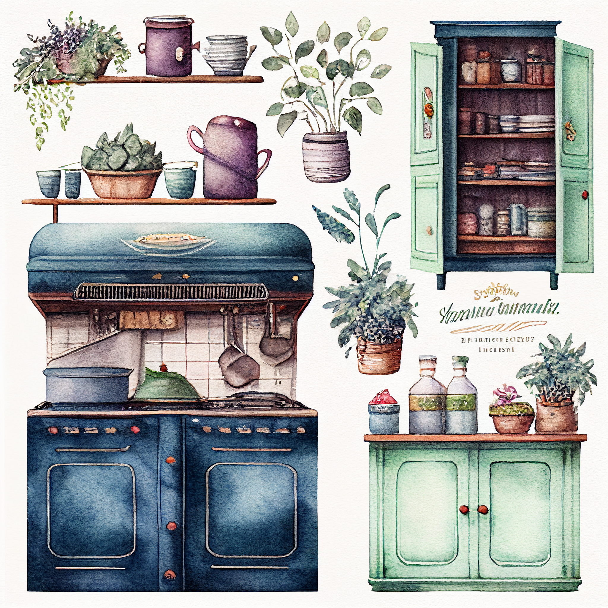 kitchen cabinet cliparts