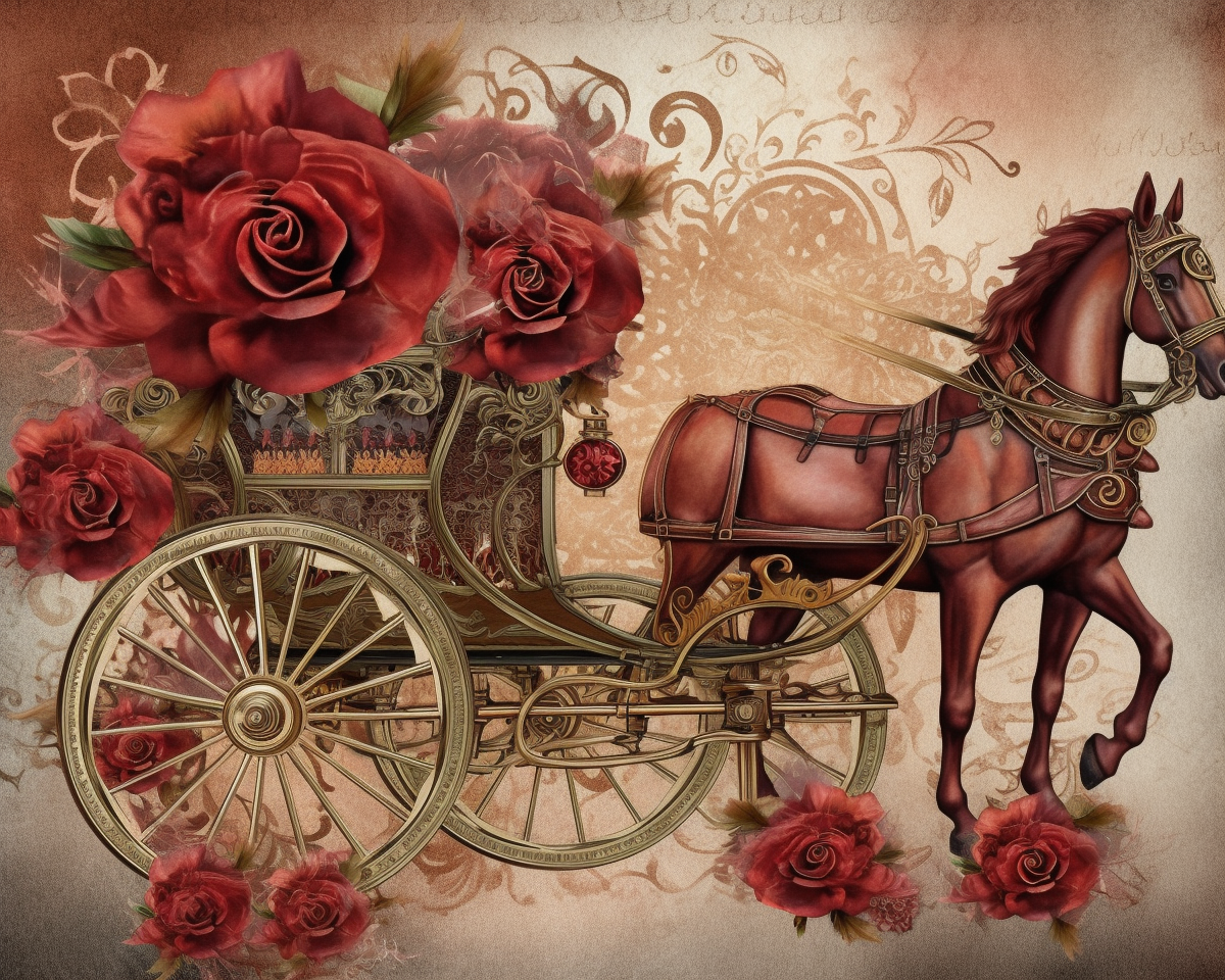 horse carriage clipart