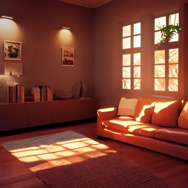 Cozy 3D livingroom, brown furniture, white walls, high detail, epic detailed, very clear, colors, evironment, hyper realism, high details, octane render, unreal engine realistic, hd, Clean Cel vector art by Kuroko no Basuke , Sailor Moon and A Whisker Away, simple illustration, clipart