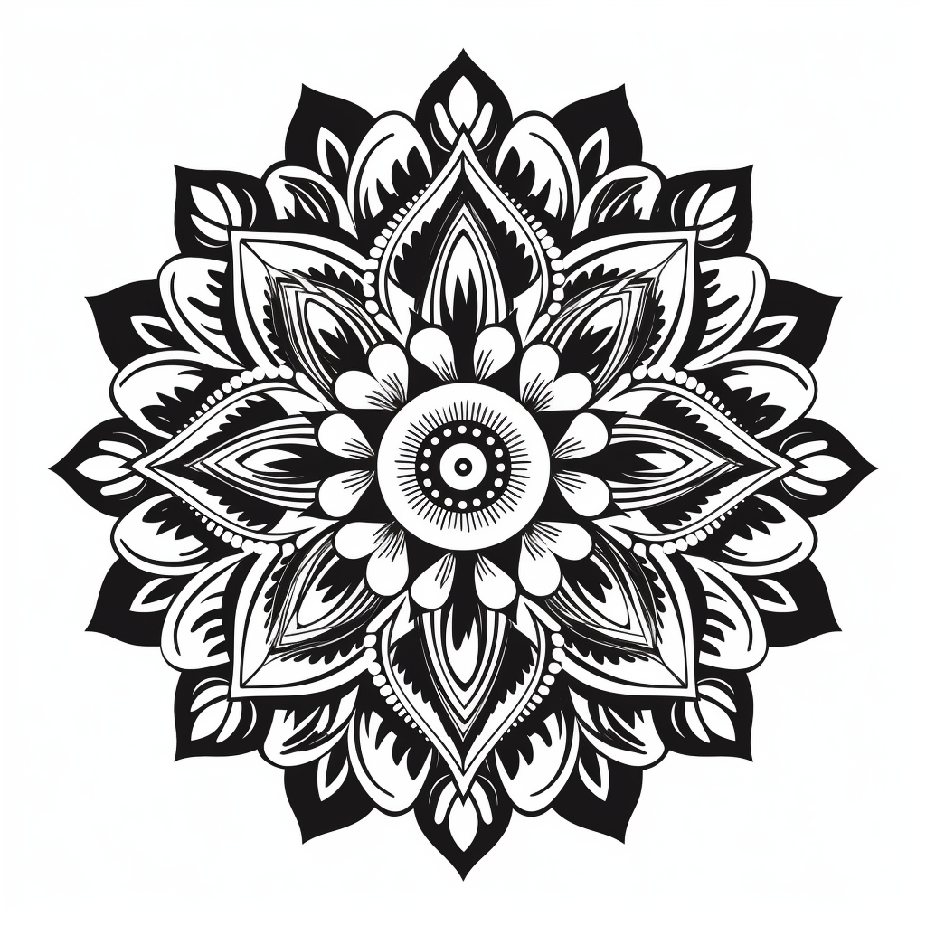 black mandala cliparts