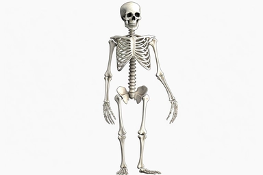 Skeleton, clipart, white background, cartoon ,