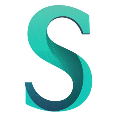 a small teal and blue letter s, in the style of poetcore, simplified, sfumato, english major, industrial, manuscript, vector clipart at freebies vector, 2 colors only green and white, 8k resolution