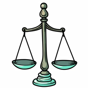 manual justice scale cartoon clipart