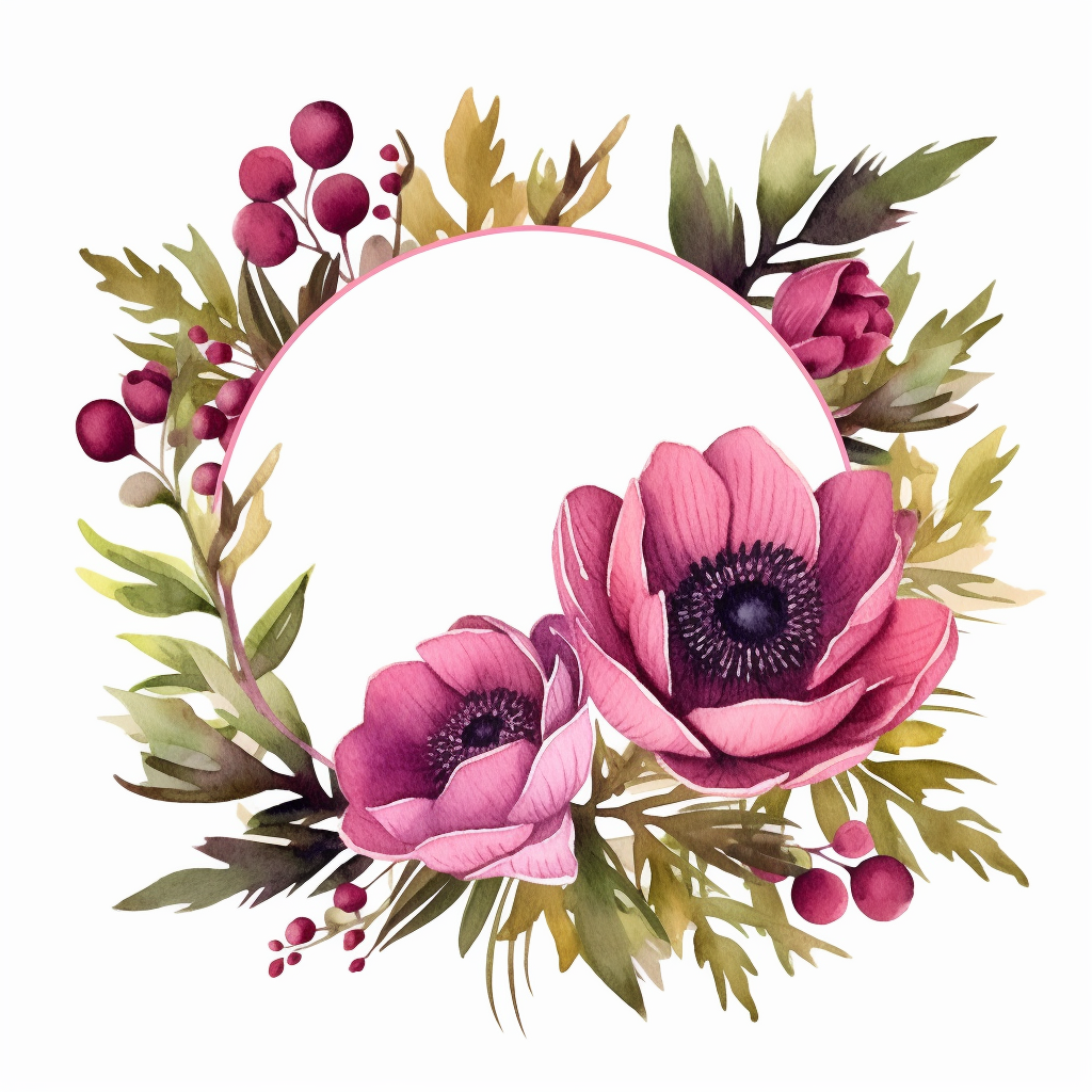 anemone flower cliparts