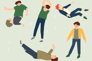 falling down, clipart, vector hd, on white background