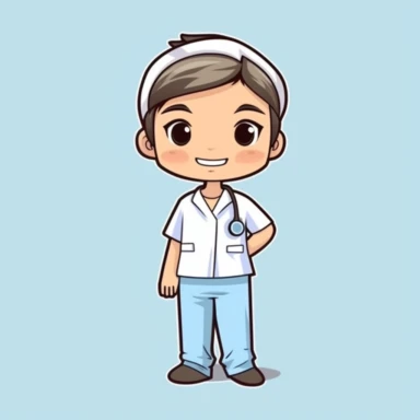 kawaii male nurse clip art