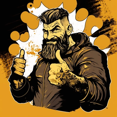 man giving thumbs up clipart with free account credit pwtv, in the style of cryengine, jamie hewlett, gold and black, heavy inking, mcdonaldpunk, cad (computer aided design), animated gifs