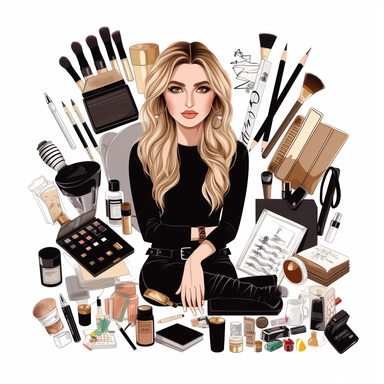 Boss Lady PNG Female Entrepreneur Clipart POD Scrapbook Planners Business Women Clipart, beauty therapist, make up artist, lash artist, illustration, realistic