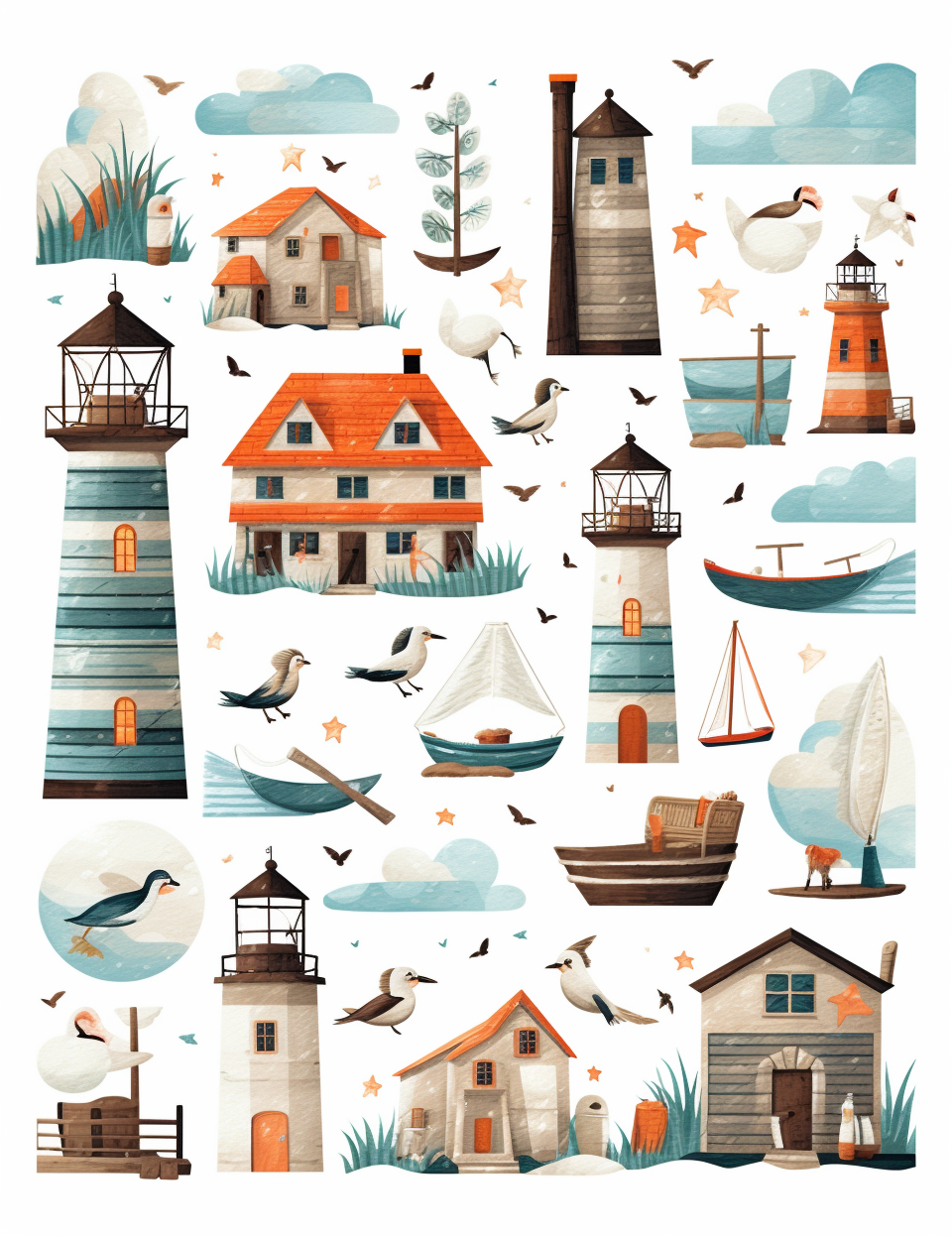 coastal cliparts