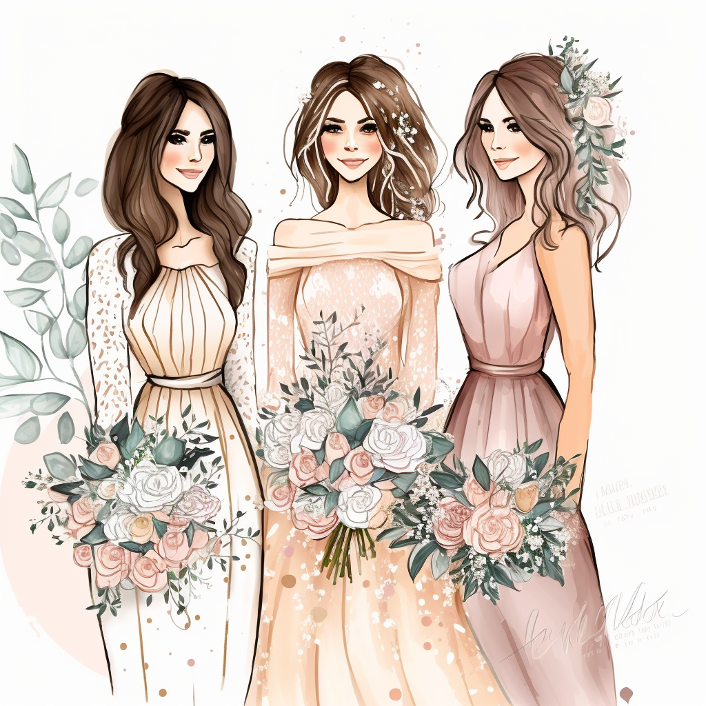 friends wedding cliparts