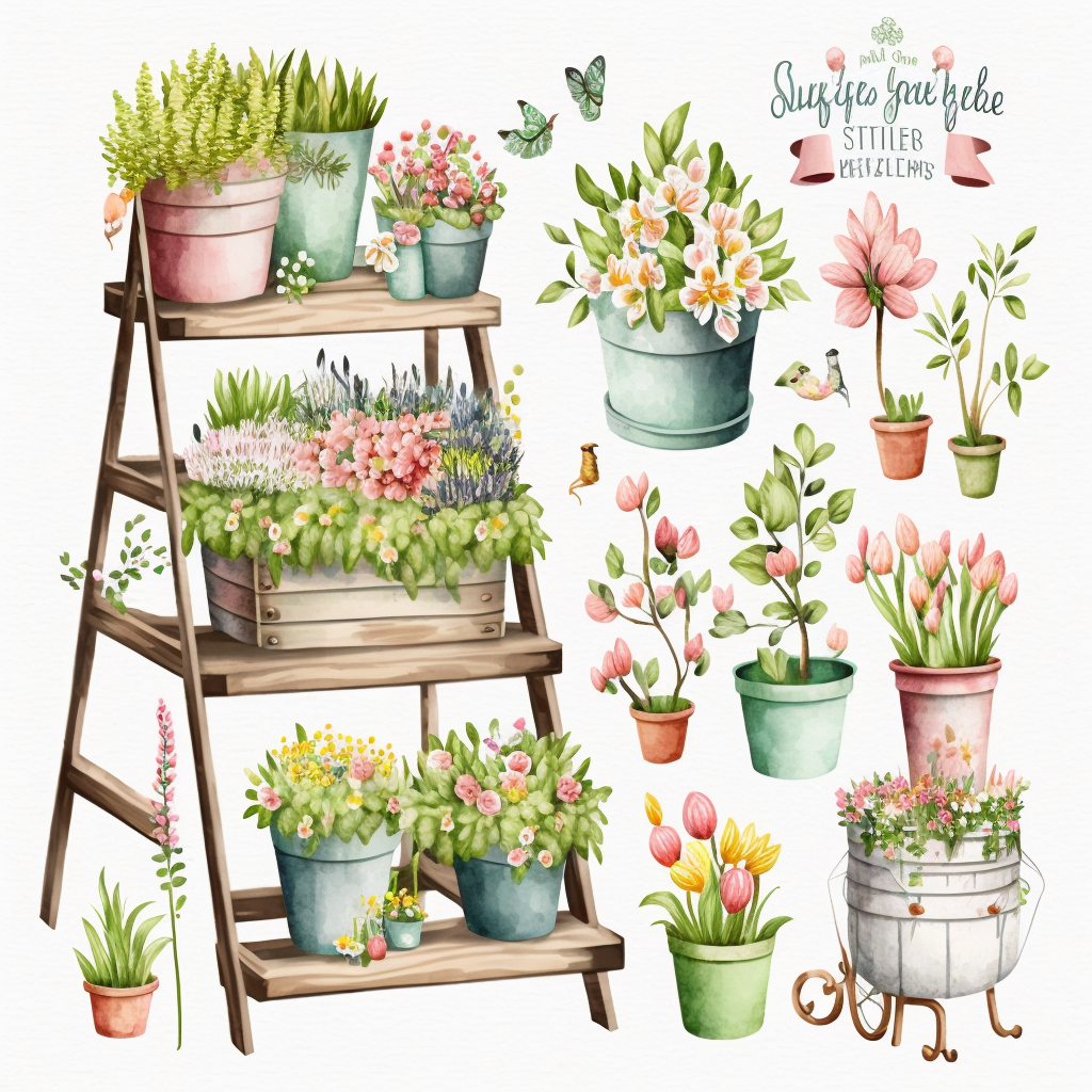 cute ladder cliparts