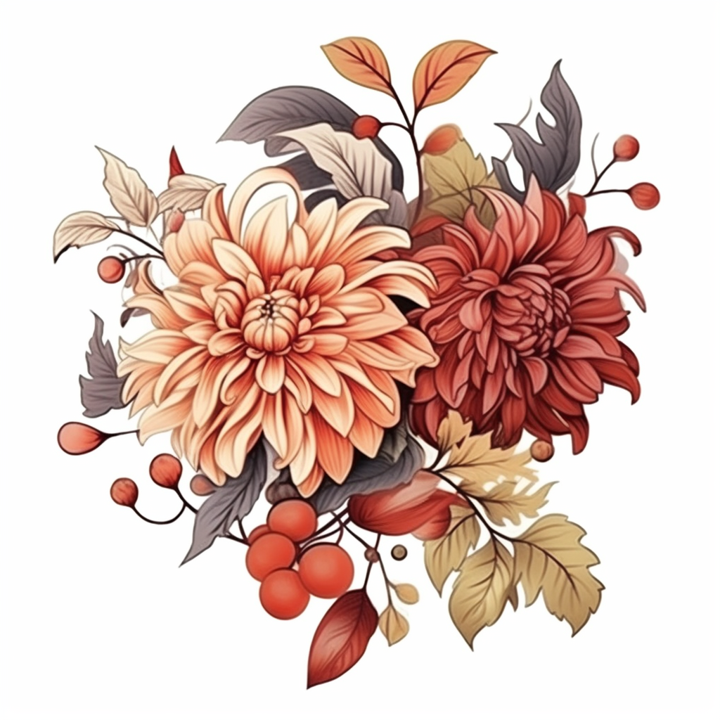 fall flowers clipart