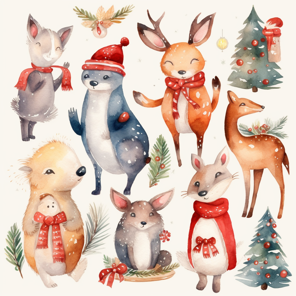 christmas elves clipart