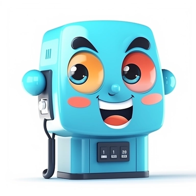 happy cute Fuel Merchant face, cartoon, clipart, mascot, isolated on white background