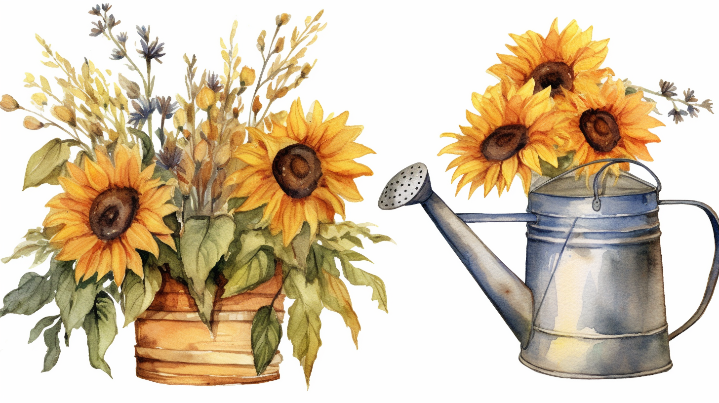 country sunflower cliparts