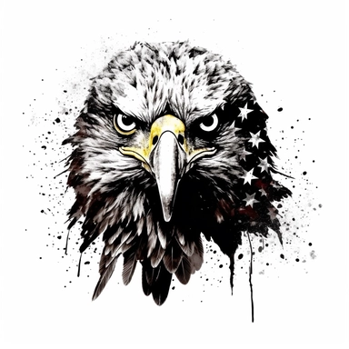 hawk head over american flag for personal use svg clipart free, in the style of aaron siskind, david yarrow, graphic black and white, multiple patterns, cut/ripped, roger deakins, stencil-based