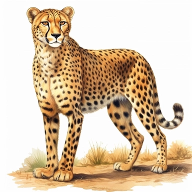 hd clipart, cheetah, fully detailed,