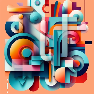 a close up of a colorful geometric shapes combination with a white background, james gilleard and james jean, escher, trending on artisation, by Sam Spratt, dan mcpharlin : : clipart icon, simple gradient color from gray to metalic blue, vector-based, sharp border, plane color and very define