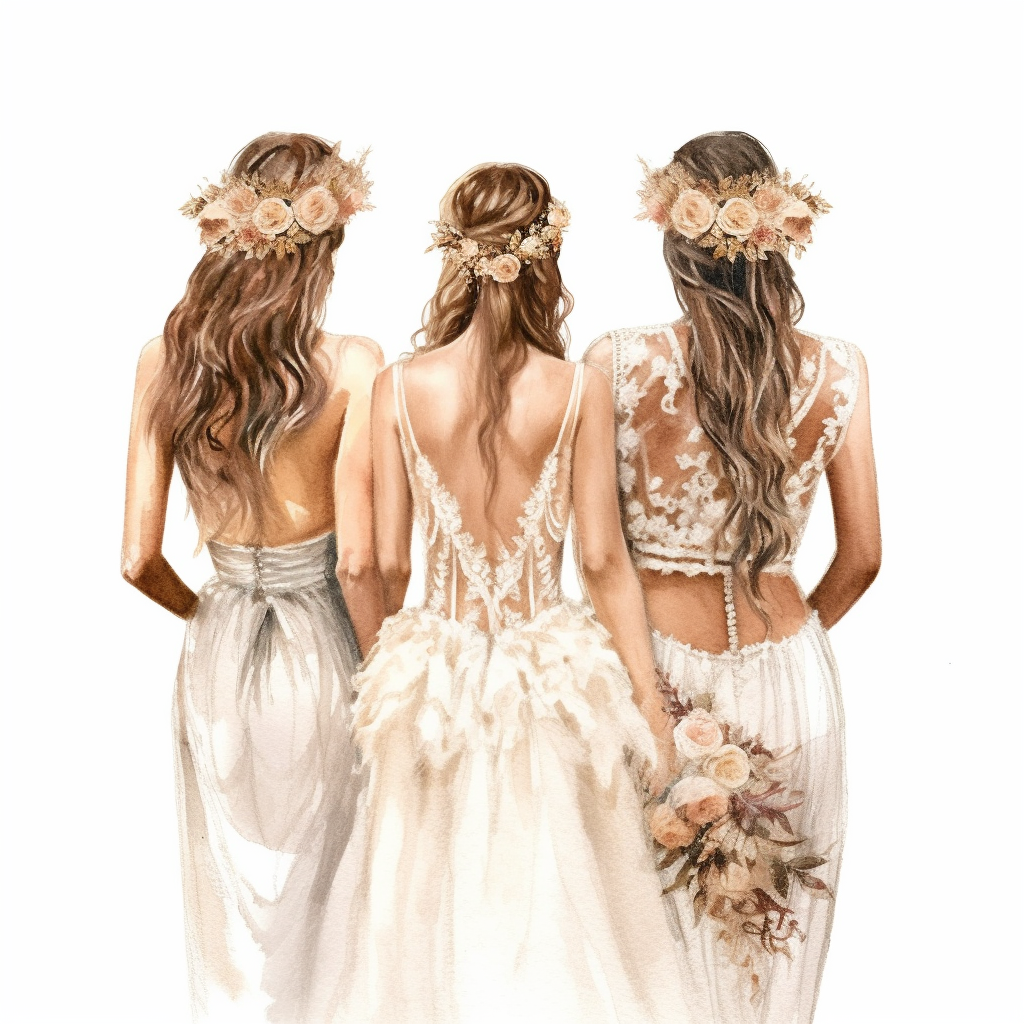 bridesmaid dress cliparts