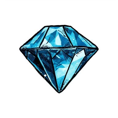 blue diamond simple clip art , white background